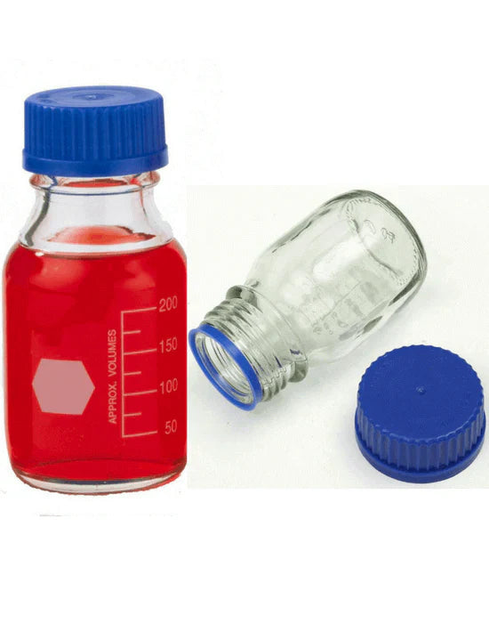 Reagent Media/Storage CLEAR Glass Color Laboratory Bottles with GL Screw Caps